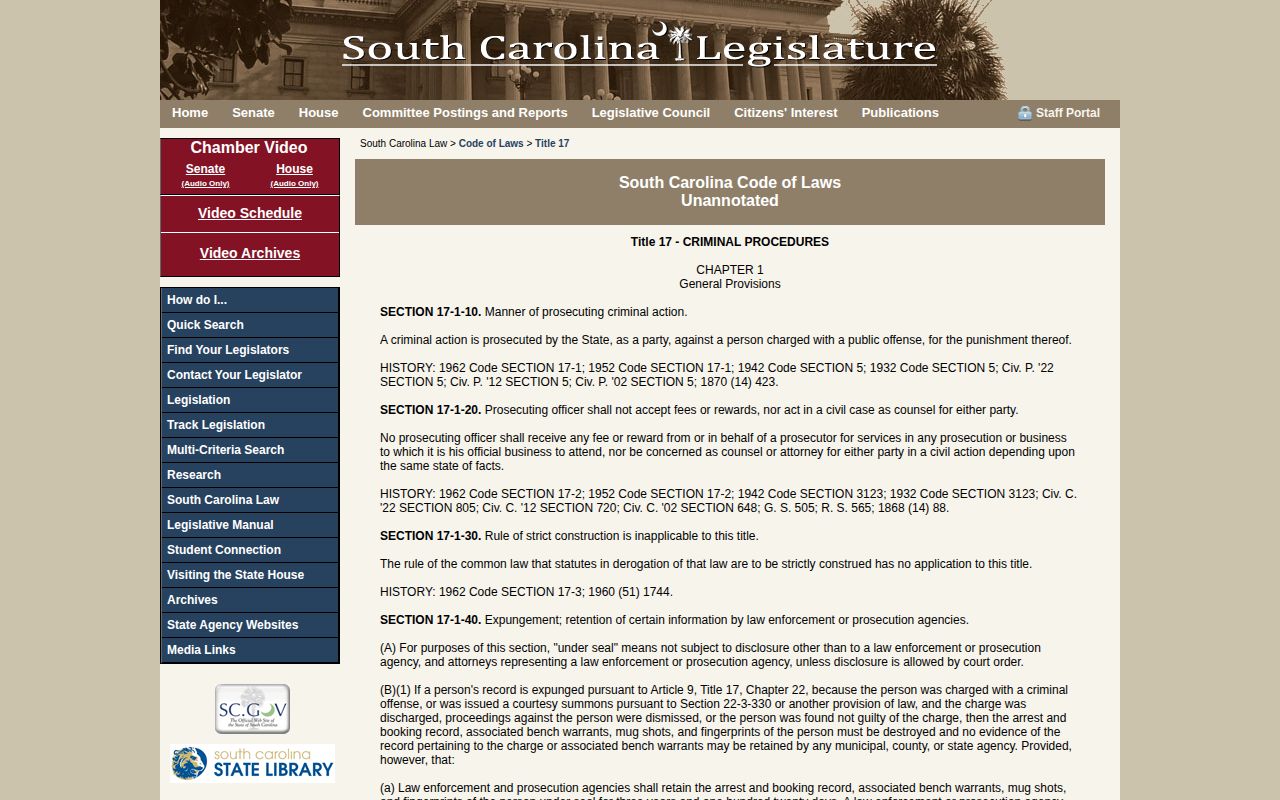 Williamsburg County mugshot-record law source